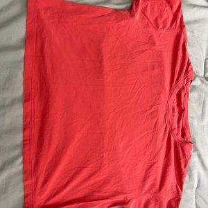 orange lulu cropped oversized tee